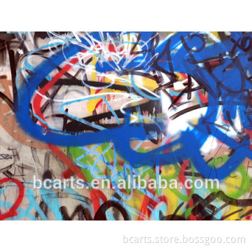 Custom size printing simple scrawl abstract painting for sale
